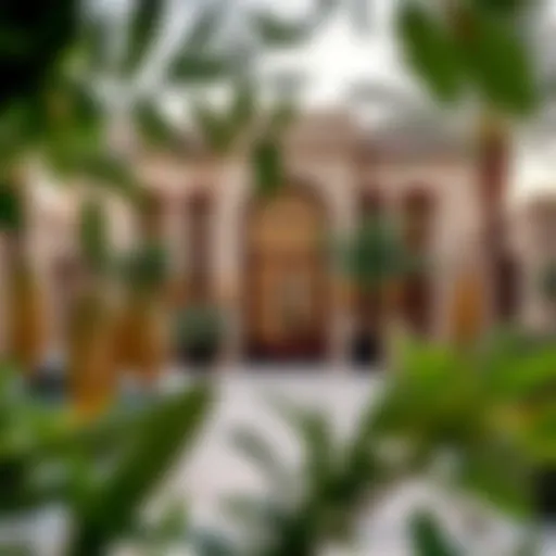 Luxurious Al Barari villa exterior with lush gardens