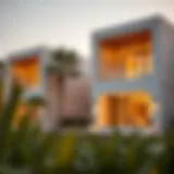 Exterior view of Al Jurf Villas showcasing contemporary architecture