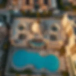 Aerial view of Alaya Dubai showcasing its stunning architectural layout
