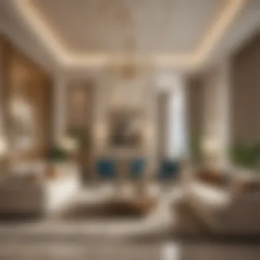 Luxurious Interiors of Dubai Apartments Luxurious apartment interiors highlighting opulence