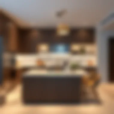 Gourmet Kitchen Features Modern kitchen with high-end appliances in Bianca Townhouse