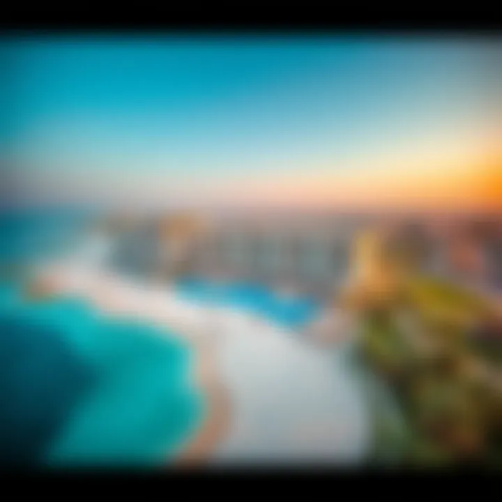 Aerial view showcasing Bulgari Beach and surroundings