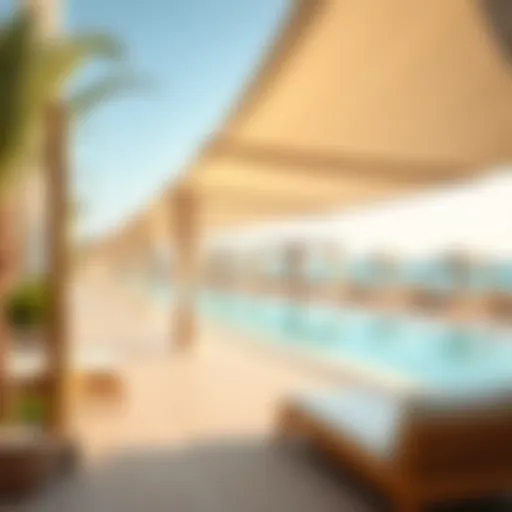 Luxurious Cabana Experience at Bulgari Beach Stunning view of Bulgari Beach with luxurious cabanas