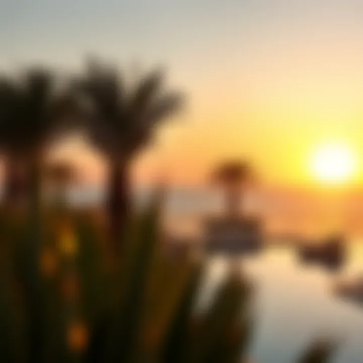 Bulgari Beach sunset over the Arabian Gulf