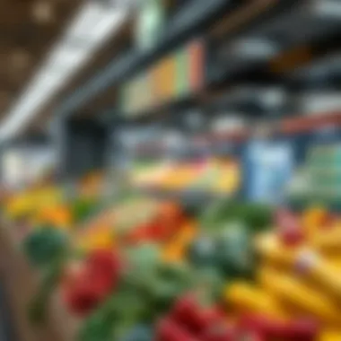 Vibrant produce section inside Carrefour