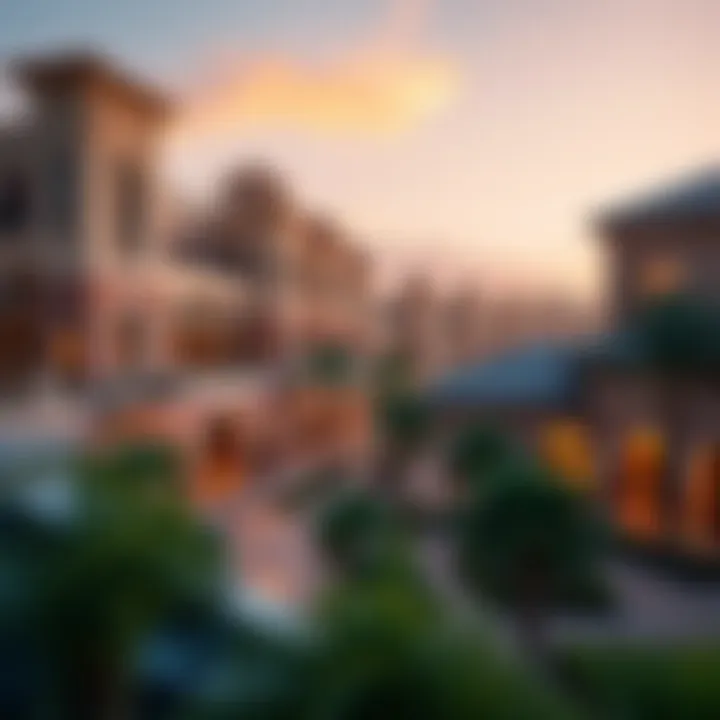 Architectural Elegance of Century Village A panoramic view of Century Village showcasing its architectural elegance