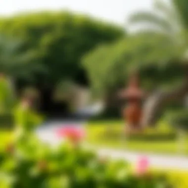 Beautifully landscaped park in Dubai Hills Sidra with vibrant greenery