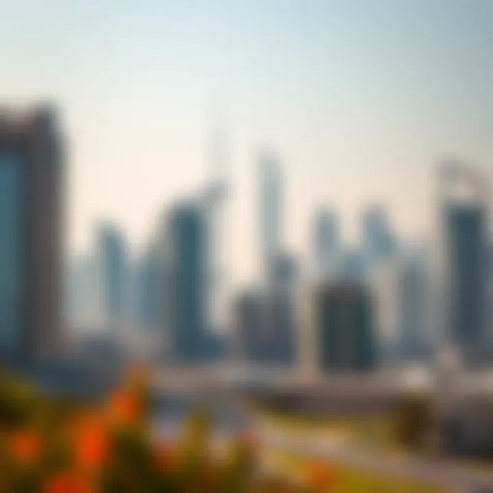 Dubai Real Estate Landscape Dubai skyline with real estate