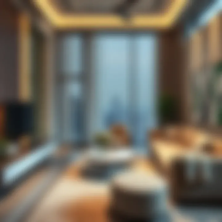 Modern interior design of a residence in Eden House Satwa