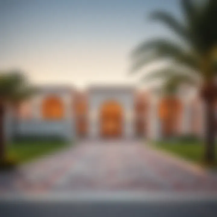 Luxurious exterior view of Al Zorah Golf Villas