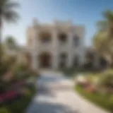 Panoramic view of Blooms Villa showcasing its elegant architecture