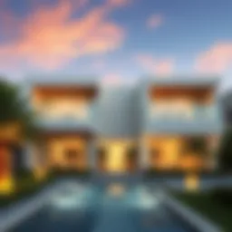 Stunning exterior view of Dubai Hills Sidra Villas showcasing modern architecture