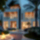 Luxurious exterior view of Dubai Lagoon Villas showcasing modern architecture