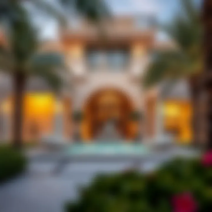 Architectural Splendor of Frond A Villas Luxurious villa exterior in Frond A, highlighting unique architectural designs.