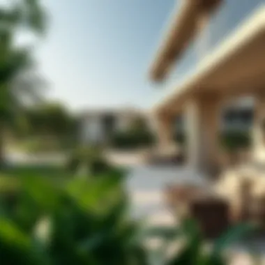 Lush green spaces blending with modern living