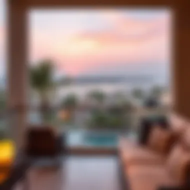 Scenic views from a Jebel Ali villa balcony