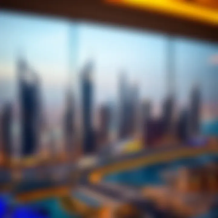 Stunning skyline view of luxury skyscrapers in Dubai
