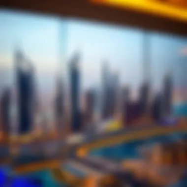Iconic Dubai Skyline Stunning skyline view of luxury skyscrapers in Dubai