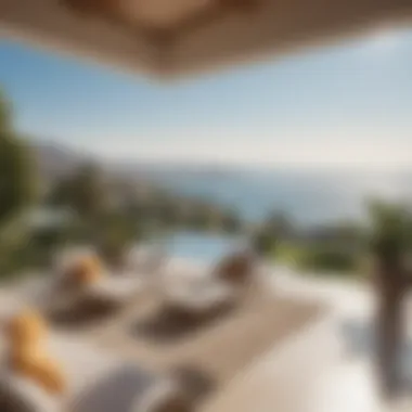 Breathtaking panoramic view from a villa terrace