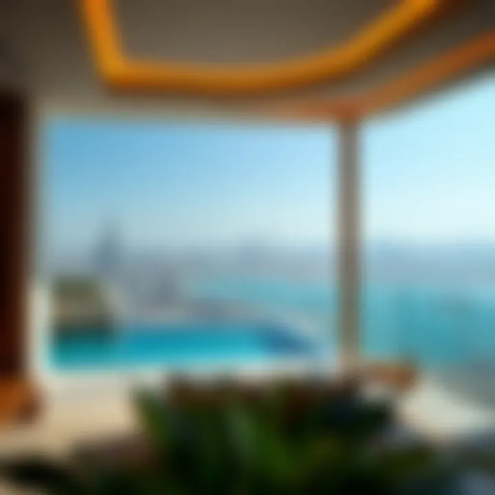 Views from Dubai's Exclusive Villas Breathtaking views from a luxury villa terrace overlooking the city