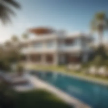 Panoramic View of Luxurious Villas Panoramic view of luxurious villas in Palm Hills