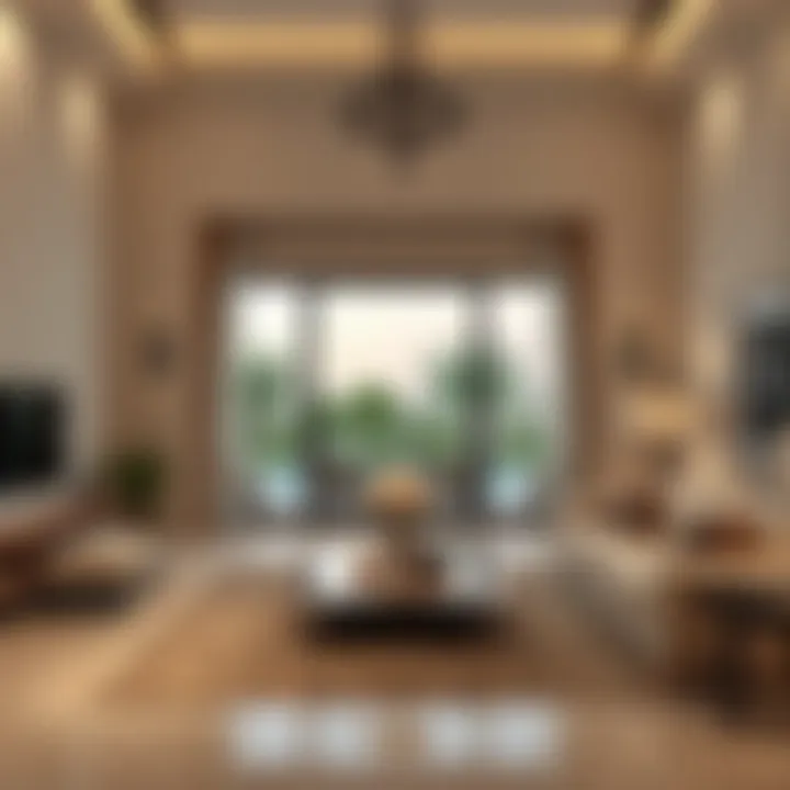 Elegant Interior Design in Arabian Ranches Cozy living space in Arabian Ranches reflecting elegance and style