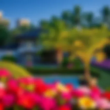 Lush Landscaped Gardens Enhancing Luxury Living Beautifully landscaped gardens surrounding the villa