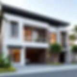 Luxury villa exterior showcasing modern architecture