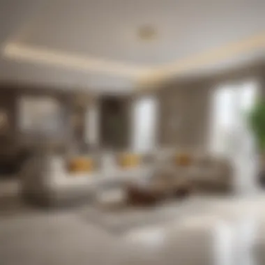 Interior view of a modern apartment in Al Zahya