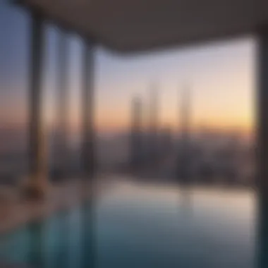 Stunning view of a Dubai penthouse with skyline