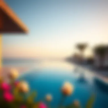 Infinity Pool with Scenic Views Infinity pool with a breathtaking backdrop in a Jumeirah Island property