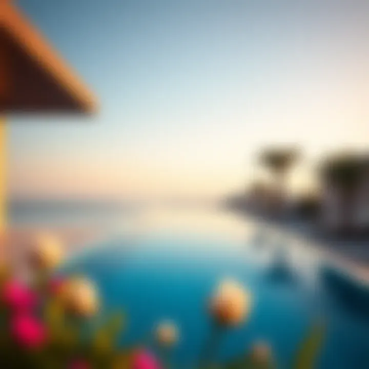 Infinity Pool with Scenic Views Infinity pool with a breathtaking backdrop in a Jumeirah Island property