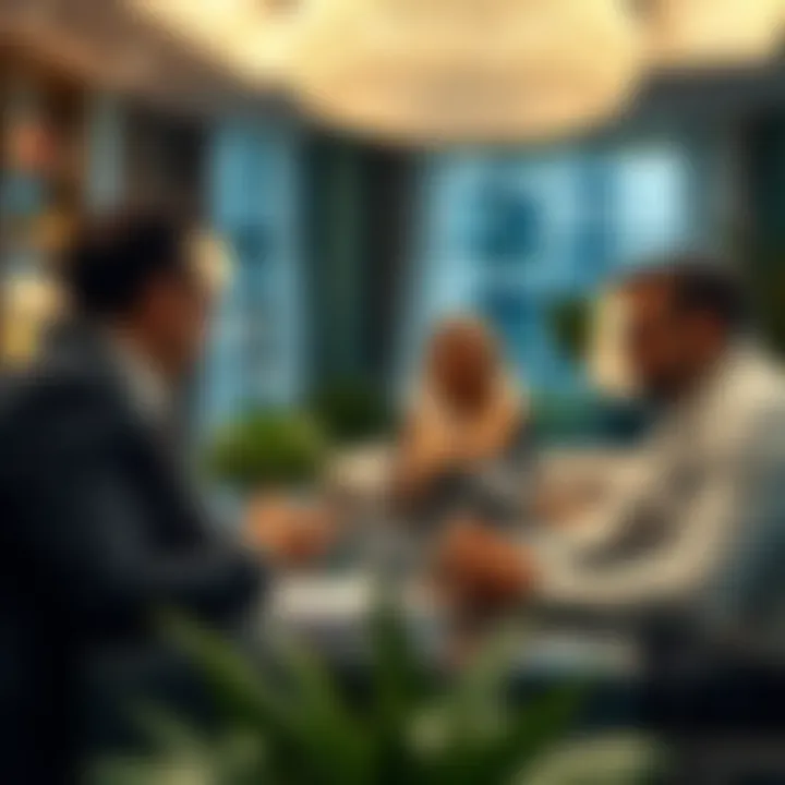 Investors engaging in discussions about real estate opportunities