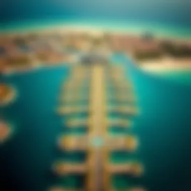 Aerial view showcasing the distinctive layout of the Fronds at Palm Jumeirah