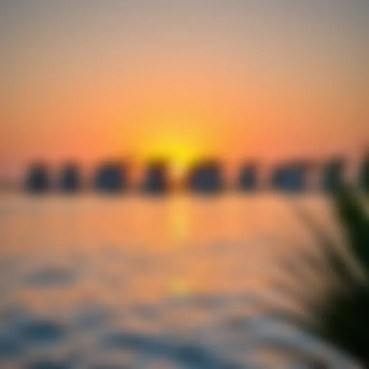 Stunning sunset over the tranquil waters of Palm Jumeirah, reflecting the beauty of the Fronds