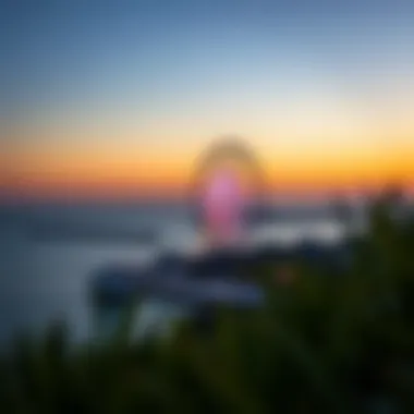 Sunset Over Bluewaters Island Stunning sunset over Bluewaters Island with the Ferris wheel