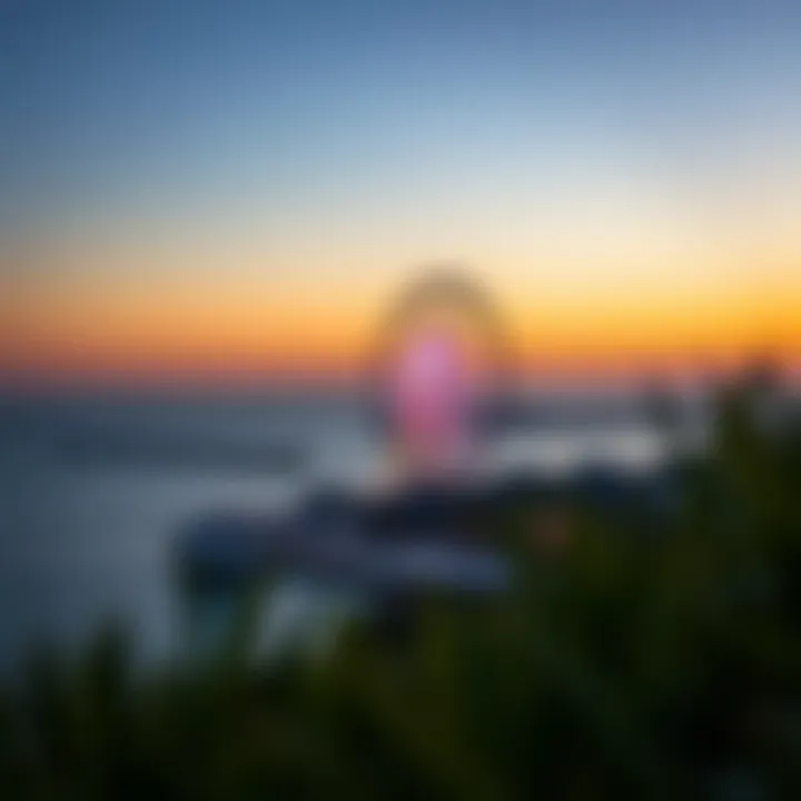 Sunset Over Bluewaters Island Stunning sunset over Bluewaters Island with the Ferris wheel