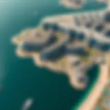 Aerial view showcasing the intricate design of Palm Jumeirah