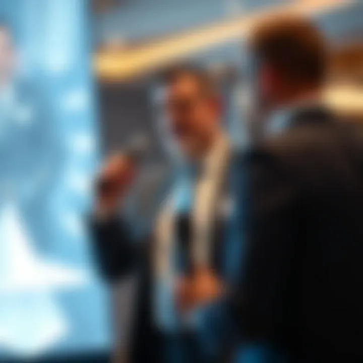 Professional auctioneer conducting a high-profile auction event