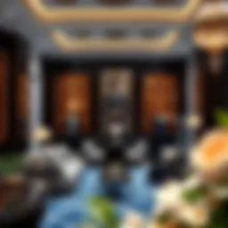 Luxurious auction house interior showcasing premium properties