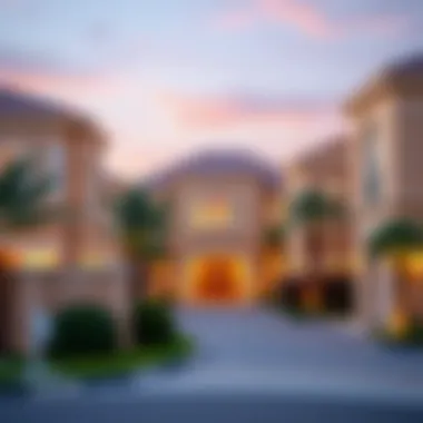 Charming Neighborhoods of Dubai Vibrant neighborhood featuring upscale villas