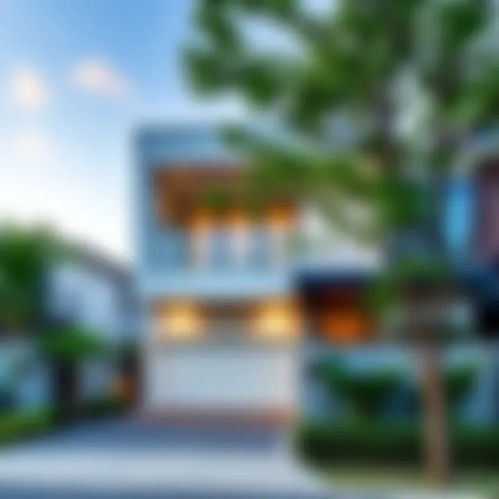 Exterior View of Verdana Townhouse Exterior view of Verdana Townhouse showcasing modern architectural design