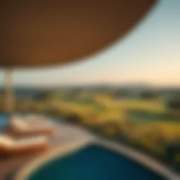 Stunning view of a golf course surrounded by luxury villas