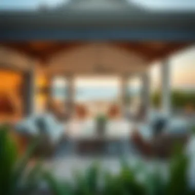 Tranquil Outdoor Retreat Peaceful outdoor living space of a golf links villa