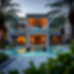 Stunning exterior view of a luxury villa in Umm Suqeim
