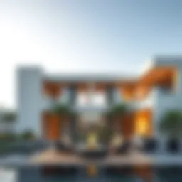 Luxurious villa in Al Barsha showcasing modern architecture