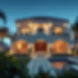 Luxurious villa exterior in Jumeirah Islands