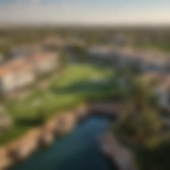 Panoramic view of golf course and community amenities