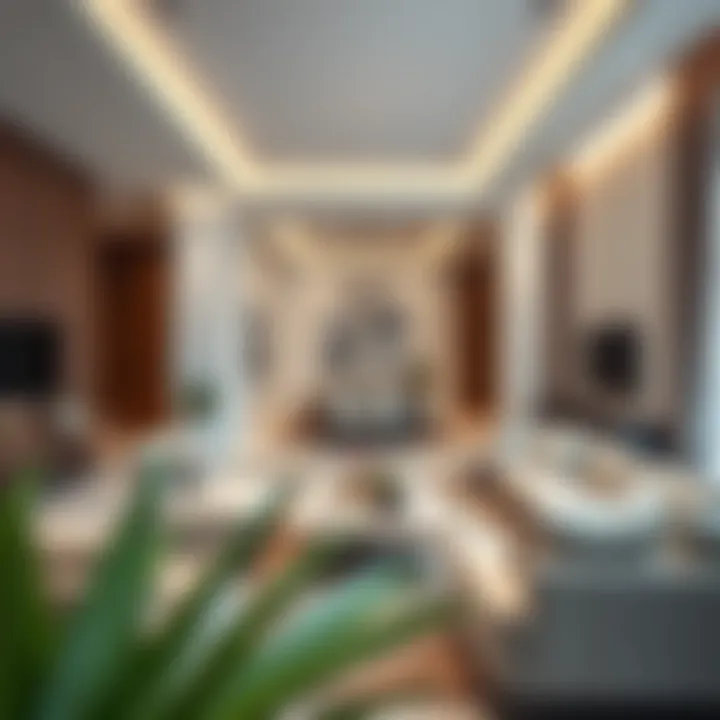 Elegant interior of a contemporary villa
