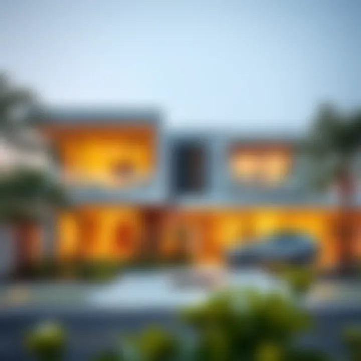 Stunning villa exterior showcasing modern architecture